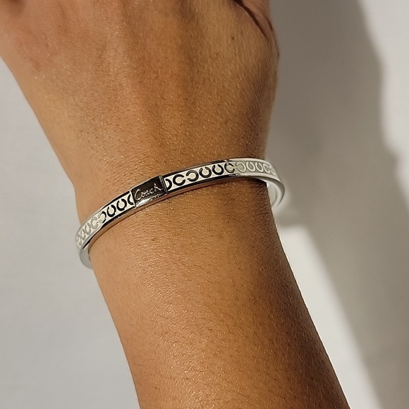 Coach Signature Thin Bangle Bracelet - Picture 6 of 6